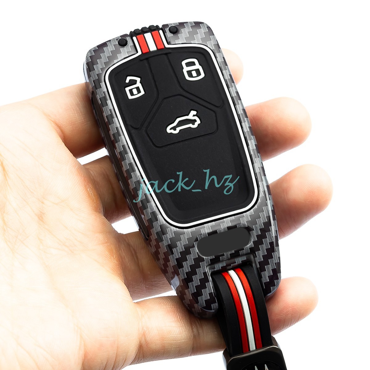 Metal Carbon Fiber Key Fob Cover Case For Audi A4 allroad A5 Q5 Q7 TT S4 S5 SQ5