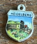 Vintage Heidelberg Germany 800 Silver Enamel Shield Souvenir Charm — photo 3