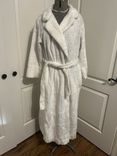 Vintage White Fuzzy Robe Evelyn Pearson Women s Medium