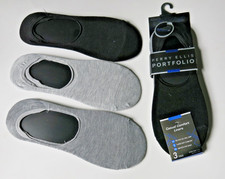 Men's Perry Ellis Portfolio Casual Comfort 3 pair Liners Shoe size 7-12