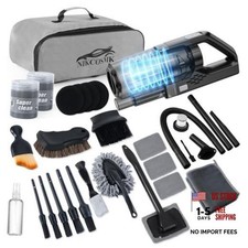 Car Cleaning Kit Car Detailing Kit With Car Vacuum 8000pa High Suction Black