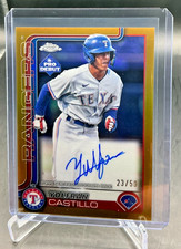 2025 Topps Pro Debut Chrome YOLFRAN CASTILLO Gold Refractor AUTO 23/50