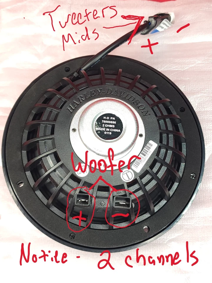 2 x Altavoces OEM Harley-Davidson 6.5" Boom Audio Etapa 2 Tour Pak y Cuerpo de Triciclo Foto 2 de 4