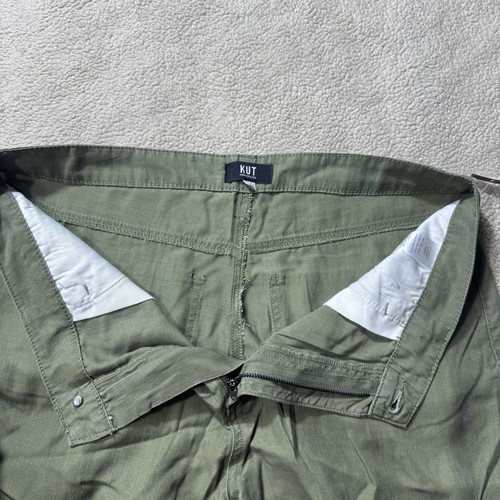 Kut From The Kloth Pants Womens 14 Olive Green Wide Leg 100% Lyocell Dress Slack - Picture 7 of 16