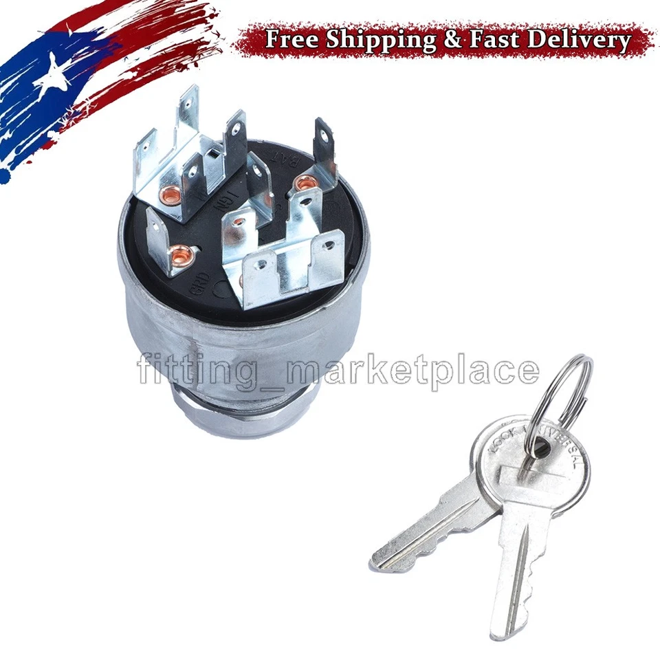 Interruptor de encendido con 2 llaves para Jeep CJ5 Wagoneer Commando CJ6 CJ3 1116513 Foto 4 de 4