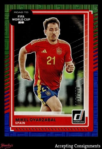 2025-26 Donruss Road to FIFA World Cup Green & Blue Maze Mikel Oyarzabal 119/270