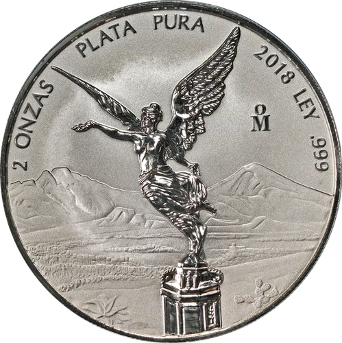 2018 Mo Mexico 2 Ounce Silver - 2 Onza Reverse Proof NGC PF70 - RARE STOCK