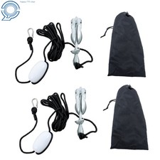 2  Silver 3.3Lb Marine Kayak Folding Anchor Kit For Canoe Kayak Raft Boat