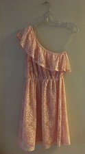 EVERLY PINK LACE ONE SHOULDER DRESS SIZE M NWT