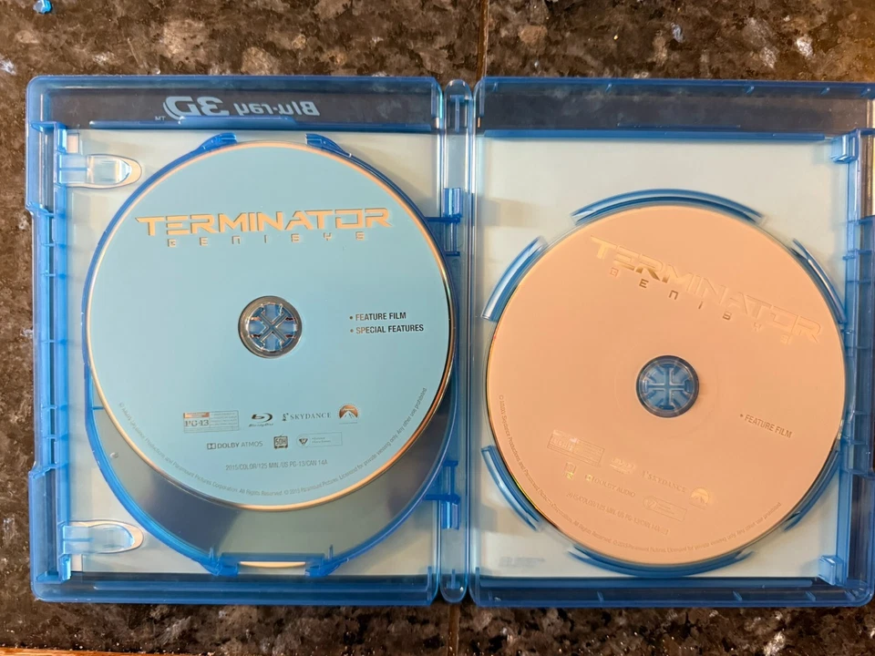 Terminator Genisys (Blu-ray 3D, 2015) w/ Blu-ray & DVD Slipcover - VERY GOOD - Image 4 of 4