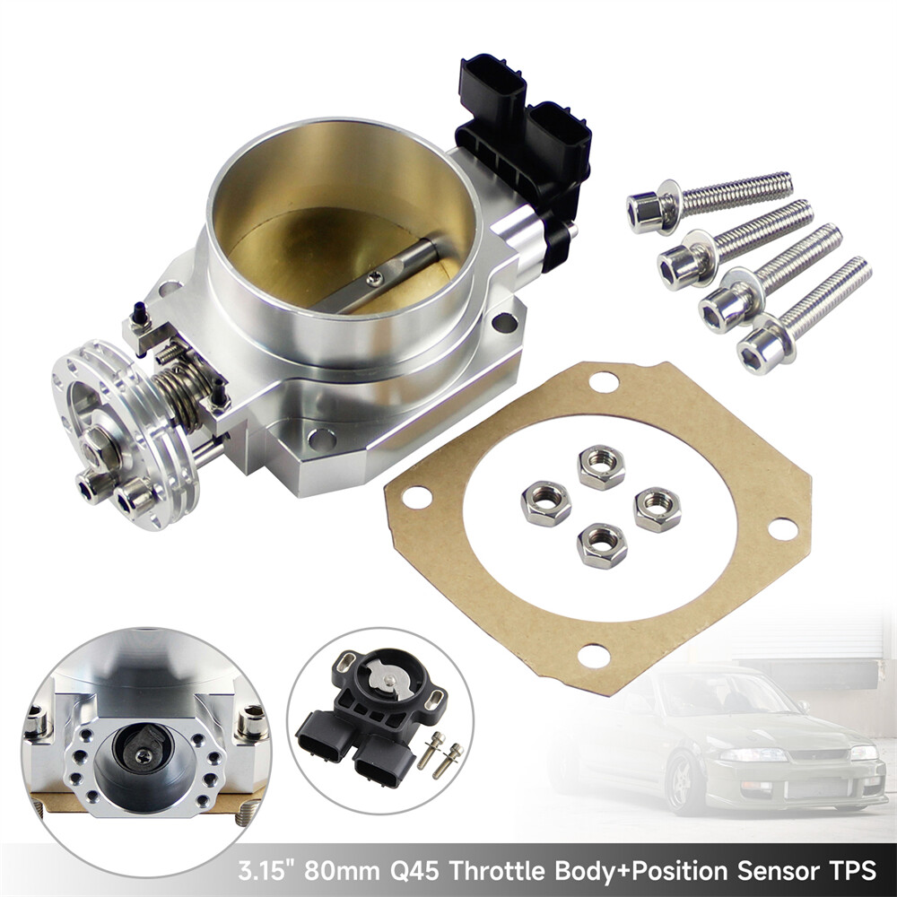 80mm Q45 Throttle Body +TPS For Nissan Skyline R33 R34 RB25DET