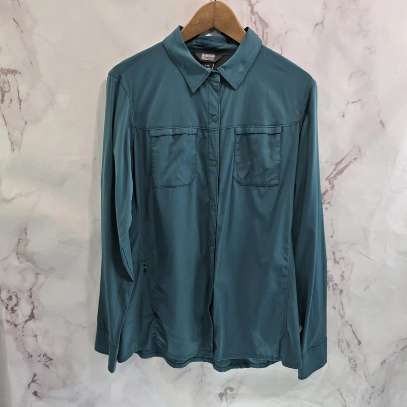 outdoor-research optimist long sleeve snap button sun upf shirt