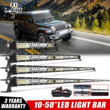 Slim 10 20 30 50 Led Work Light Bar Spot Flood Fog Driving Atv Suv Offroad