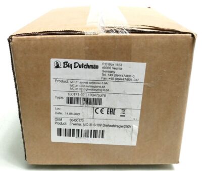 Big Dutchman MC 31 Speed Controller 6.8A | Drehzahlregler 130171-02 / 10047376