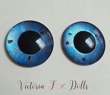 Blythe Doll Blue Eyechips Metallic Eye Chips 14mm Custom Furby Ooak Blythe BJD