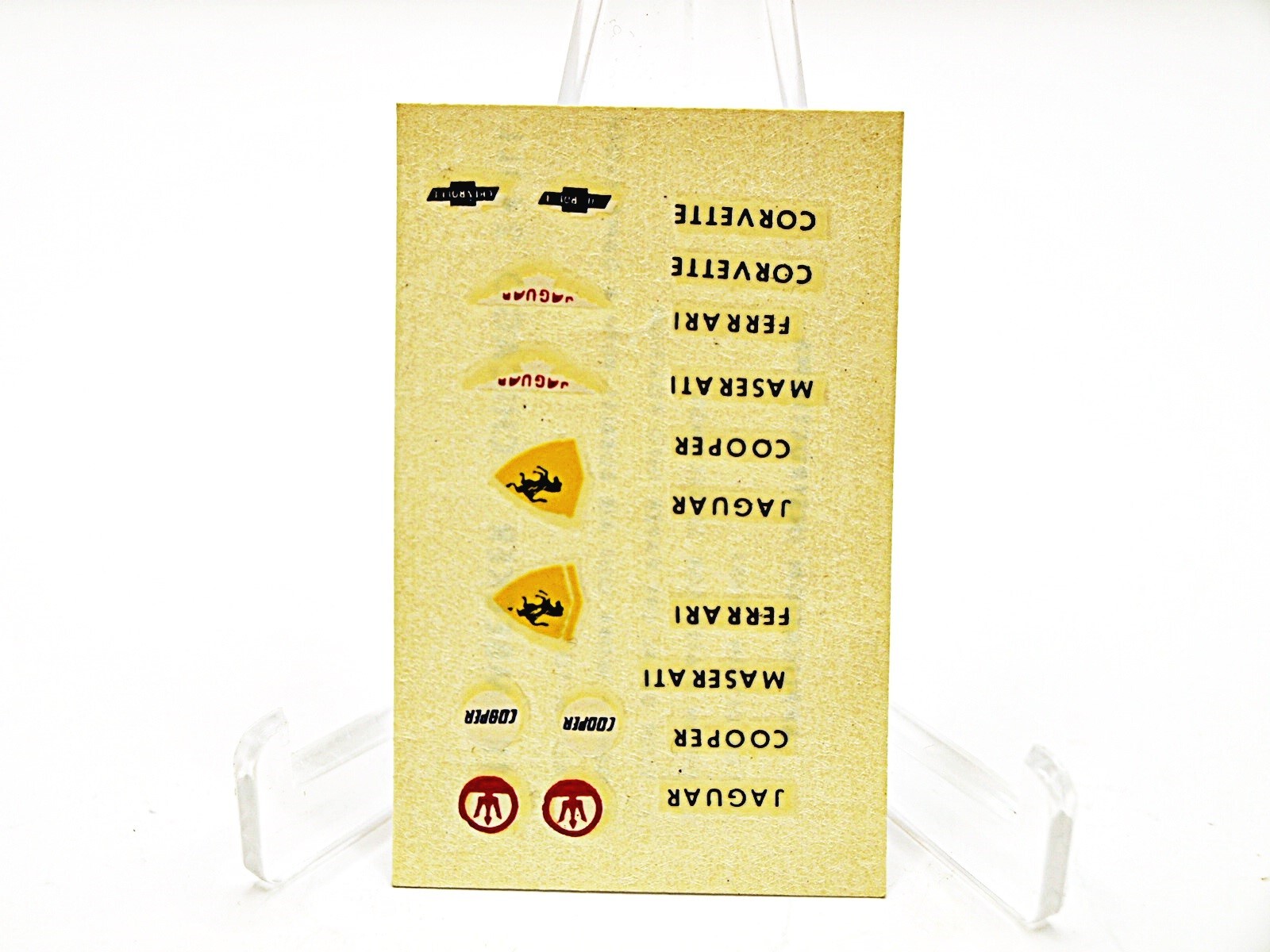 Vintage Strombecker 1/32 Slot Car Multi Car Decal Sheet