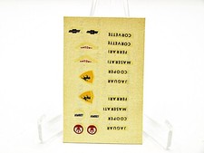 Vintage Strombecker 1/32 Slot Car Multi Car Decal Sheet