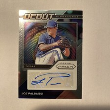 2021 Panini Prizm Debut Signatures Joe Palumbo Refractor Rookie Auto Baseball