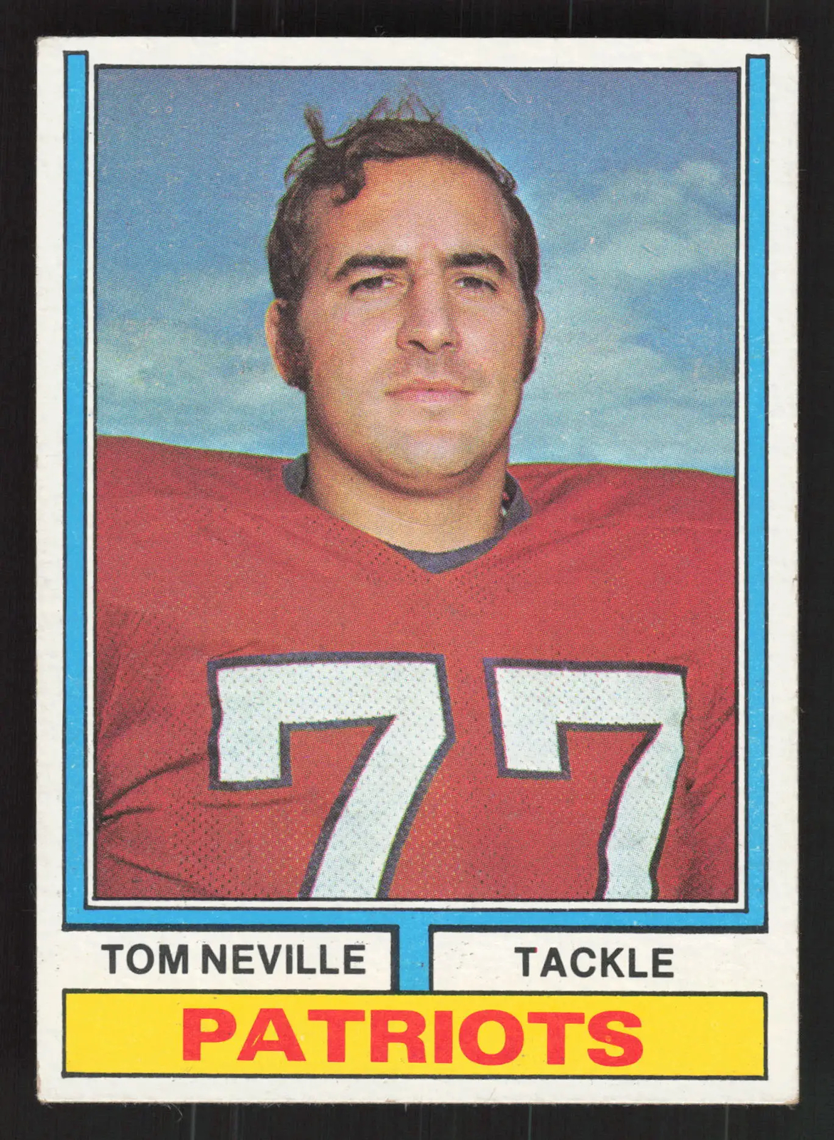 Tom Neville 1974 Topps Parker Brothers 77 Patriots VGEX {0701 eBay