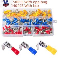 22-16/16-14/12-10 AWG Semi-Insulated Piggy Back Spade Quick Splice 50/75/140PCS