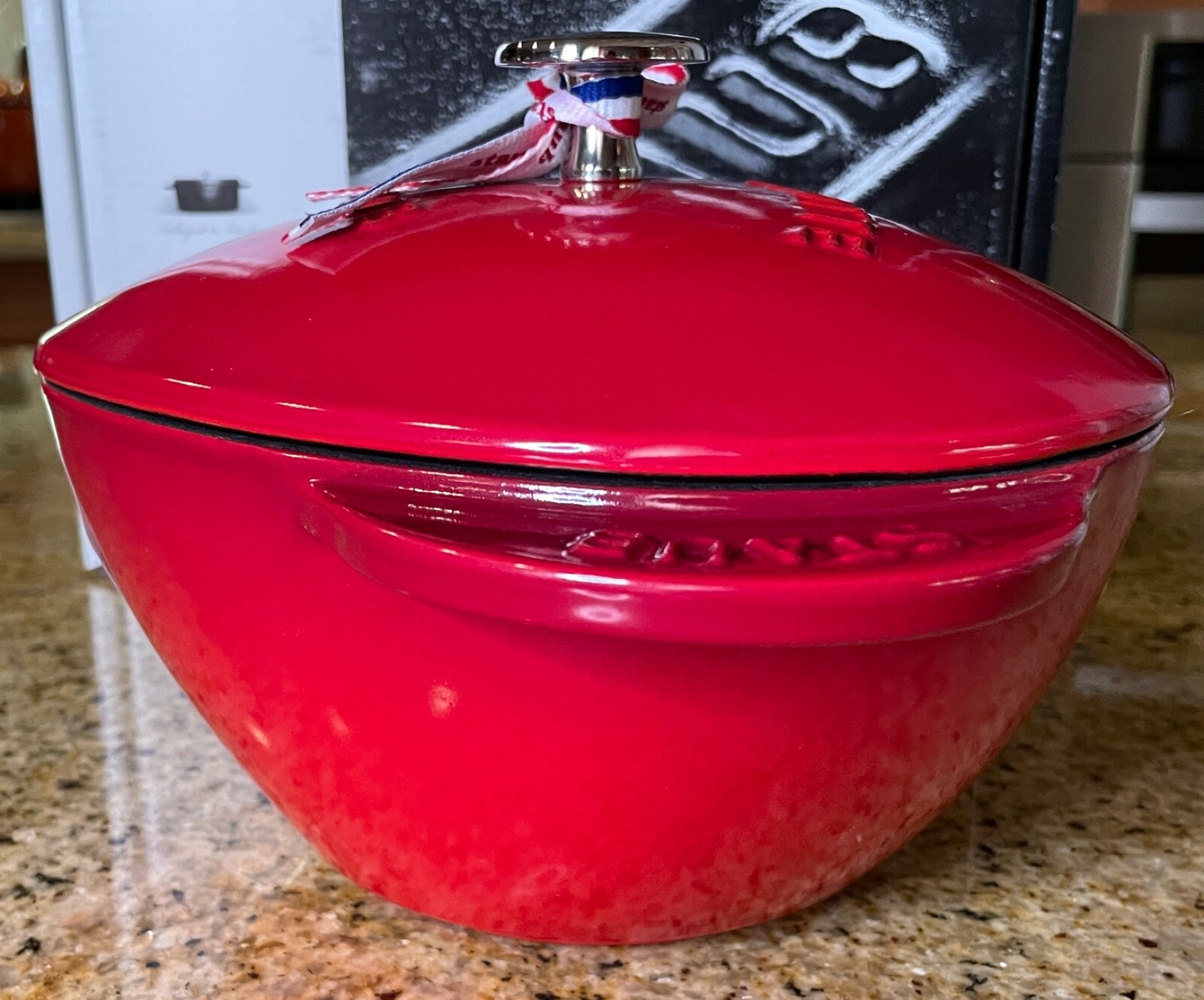 Staub Cast Iron Heart Cocotte 1.75 qt / Cherry Red / New In Box! No