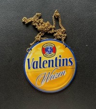 Zapfhahnschild " Valentins Weizen ", mit Kette.