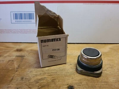 NUMATICS 212-129 BLACK PUSH BUTTON SWITCH ...NOS