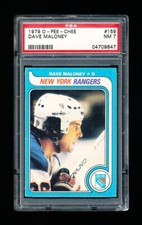 1979 OPC HOCKEY 159 DAVE MALONEY PSA 7 NEAR MINT RANGERS