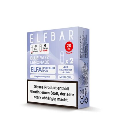elfbar elfa kaufen 5x 2 ELFBAR ELFA PODS 20mg Nikotinsalz E-Shisha Vape Elfbar 600 Züge main image 0