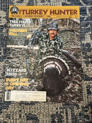 Ottobre novembre 1988 The Turkey Hunter Magazine supporto albero caccia yankee - Foto 1 di 4