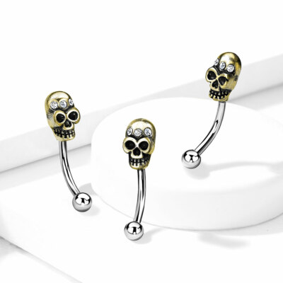 Surgical Steel Curved Barbell 16GA Eyebrow Ring Rook Daith Snug Piercing Skull