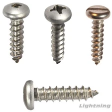 Stainless Steel Sheet Metal Tapping Screws Pan Head Grade 18-8 Quantity 25 pc