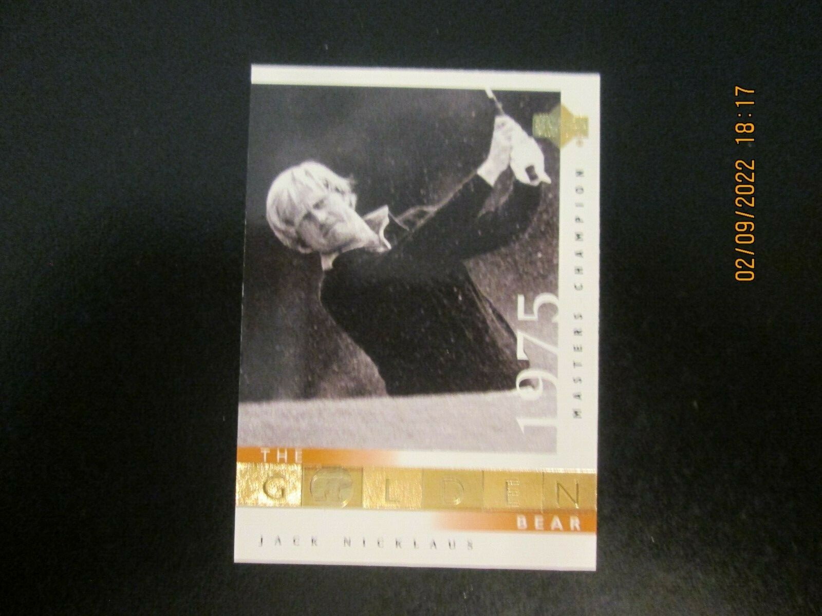 JACK NICKLAUS 2001 Upper Deck THE GOLDEN BEAR 1975 MASTERS CHAMPION  #118