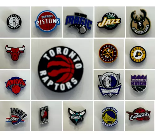 NBA Basketball Team Croc Charms – Pick Your Team – Shoe Charm for Clogs/Fans