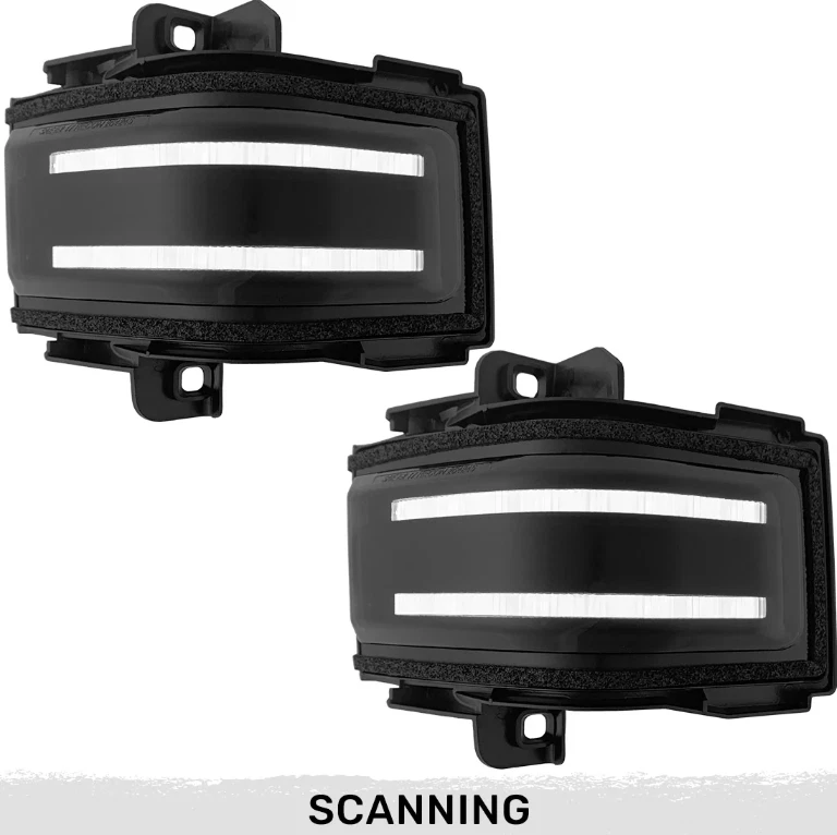 Recon White LED Scanning Smoked Mirror Lights For 2017-2019 Ford Super Duty - Image 2 of 4