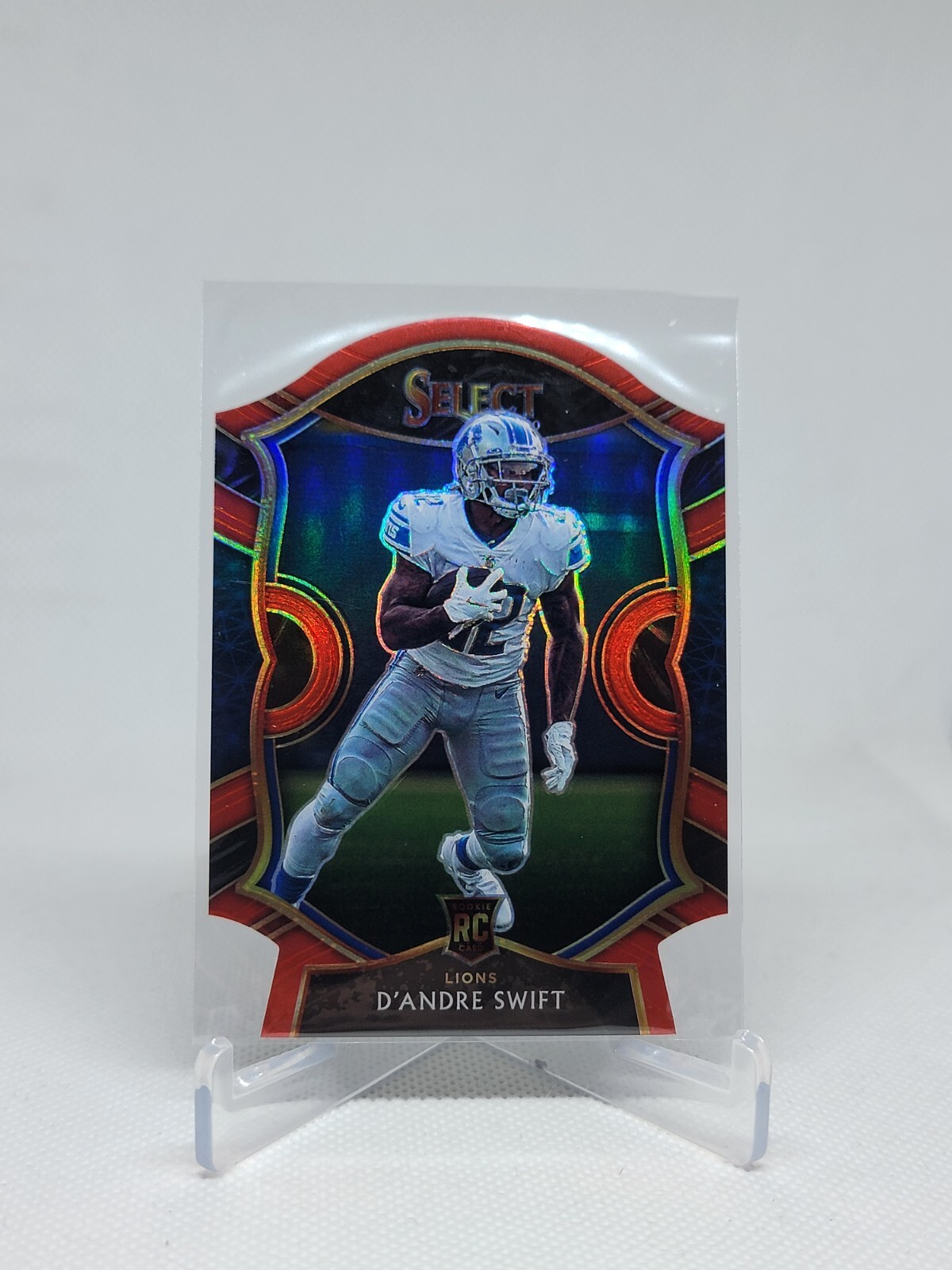 D'ANDRE SWIFT 2020 SELECT CONCOURSE RED PRIZM DIE-CUT ROOKIE SP #51 LIONS RC C8B