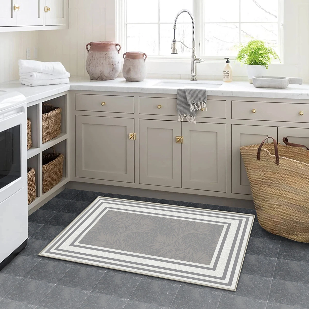 Washable Small Area Rug 2 x3 Non Slip Sink Rug For Kitchen