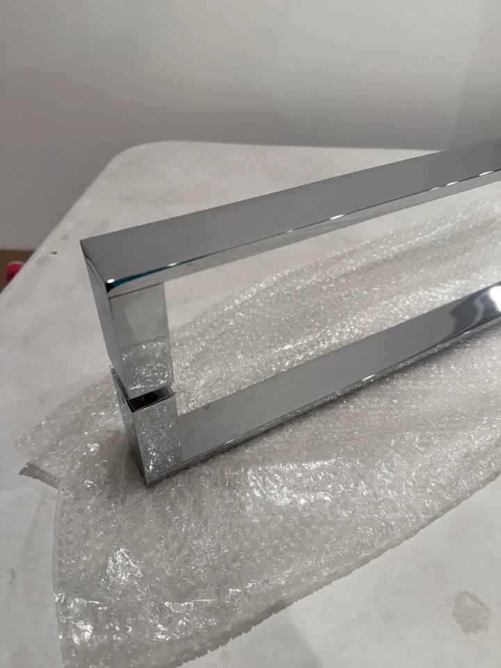 Kartners 2327824-99 24" Double Glass Door Handle, BERLIN Collection, Chrome, New - Image 4 of 4