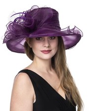 Women's Organza Church British Fascinator Bridal Tea Party Wedding Hat Summer...