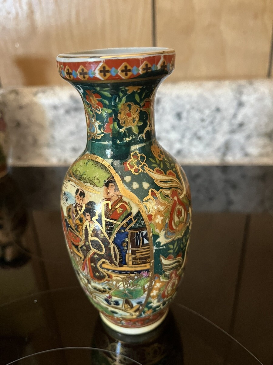 Vintage Zhong Guo Zhi Zao Porcelain Chinese SATSUMA🔥Geisha