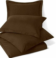 1800 Count Ultra Soft Solid Smooth Cooling Luxury Microfiber Pillow Cover Brown