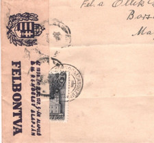 HUNGARY WW2 Censor Cover RED CROSS MAIL Cachet *Borsodnádasd* 1943? Geneva KA859