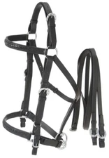 Australian Leather Halter/Bridle Combination - Black or Brown Leather