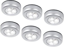 12 X LED Touch Push On Off Light Self Stick On Click Battery Button Light