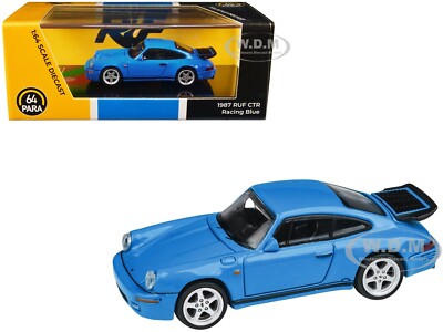 1987 RUF CTR RACING BLUE 1/64 DIECAST MODEL CAR BY PARAGON PA-55297