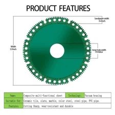 Qty 4 Indestructible Disc for Grinde 7/8'' Arbor 22.2mm Steel Tiles 4" Saw Blade