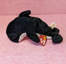 Ty Beanie Babies ECHO the Black & White Dolphin 6" 1996 NWT