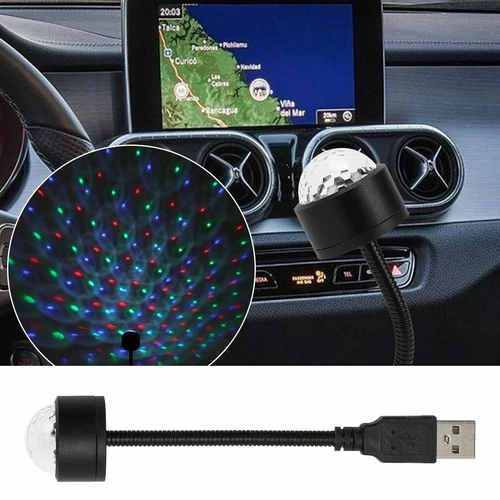 USB Car Interior Roof LED Star Light Atmosphere Starry Sky Night Projector Lamp - Picture 1 of 14
