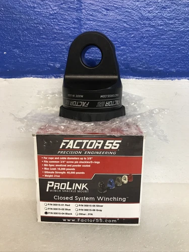 Factor 55 00015-04 Black Prolink Winch Shackle Mount