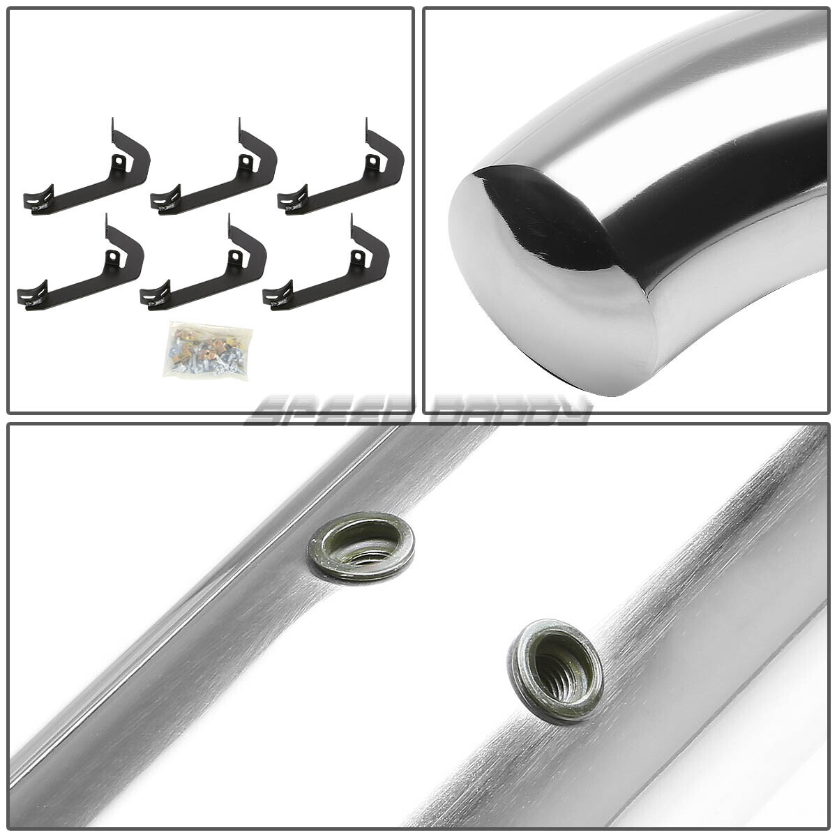 FOR 07-19 SILVERADO/SIERRA CREW CAB CHROME 3" SIDE STEP NERF BAR RUNNING BOARD